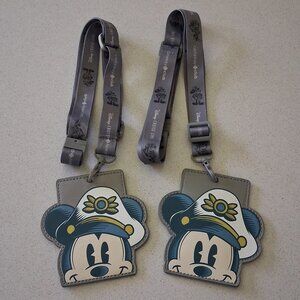 2 Disney Cruise Line 2023 Capt Mickey 25th Anniversary Castaway Club Lanyards